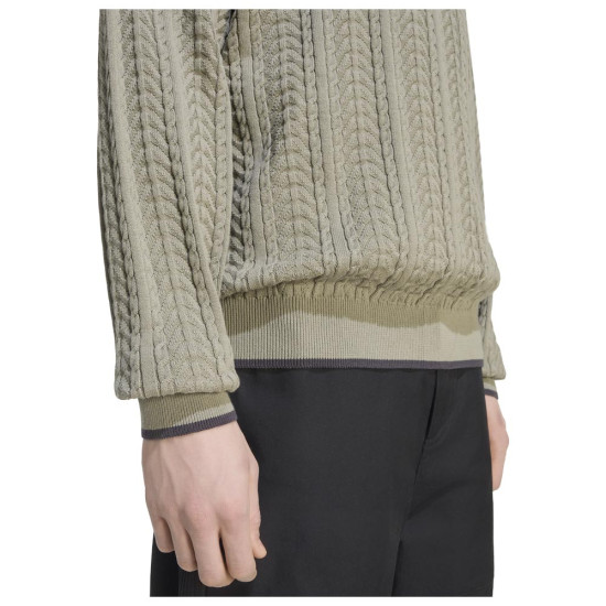 Adidas Ανδρική πλεκτή μπλούζα Firebird Cable Knit V-Neck Sweatshirt